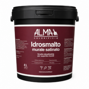 Idrosmalto murale satinato base bianca  4 LT