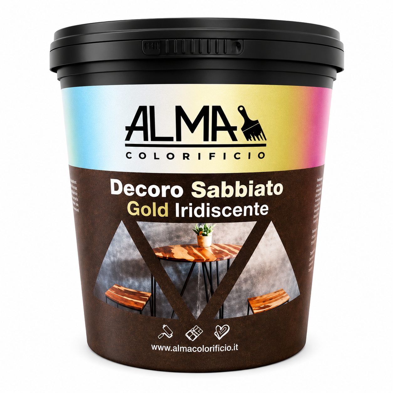 decoro sabbiato gold iridiscente
