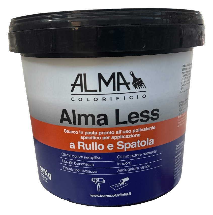 Alma Less, stucco in pasta a rullo e spatola